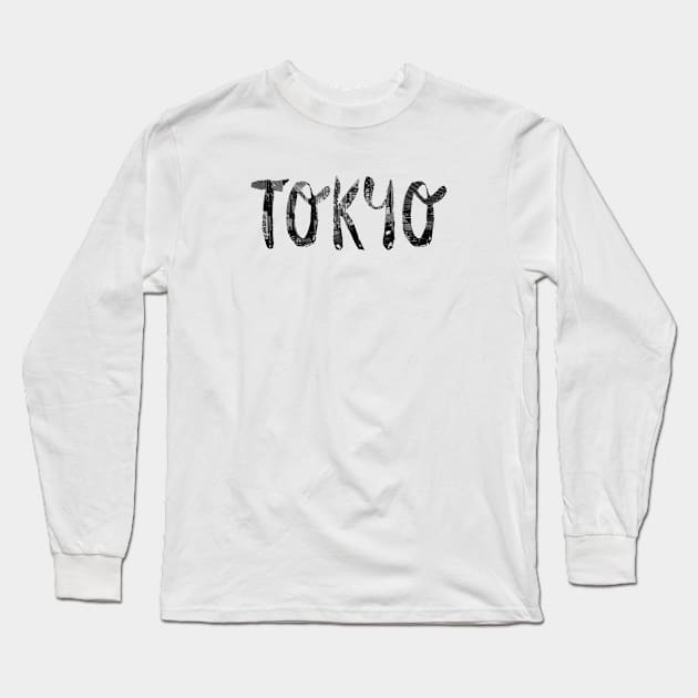 Tokyo City Night View Long Sleeve T-Shirt by FRD ArtDesign